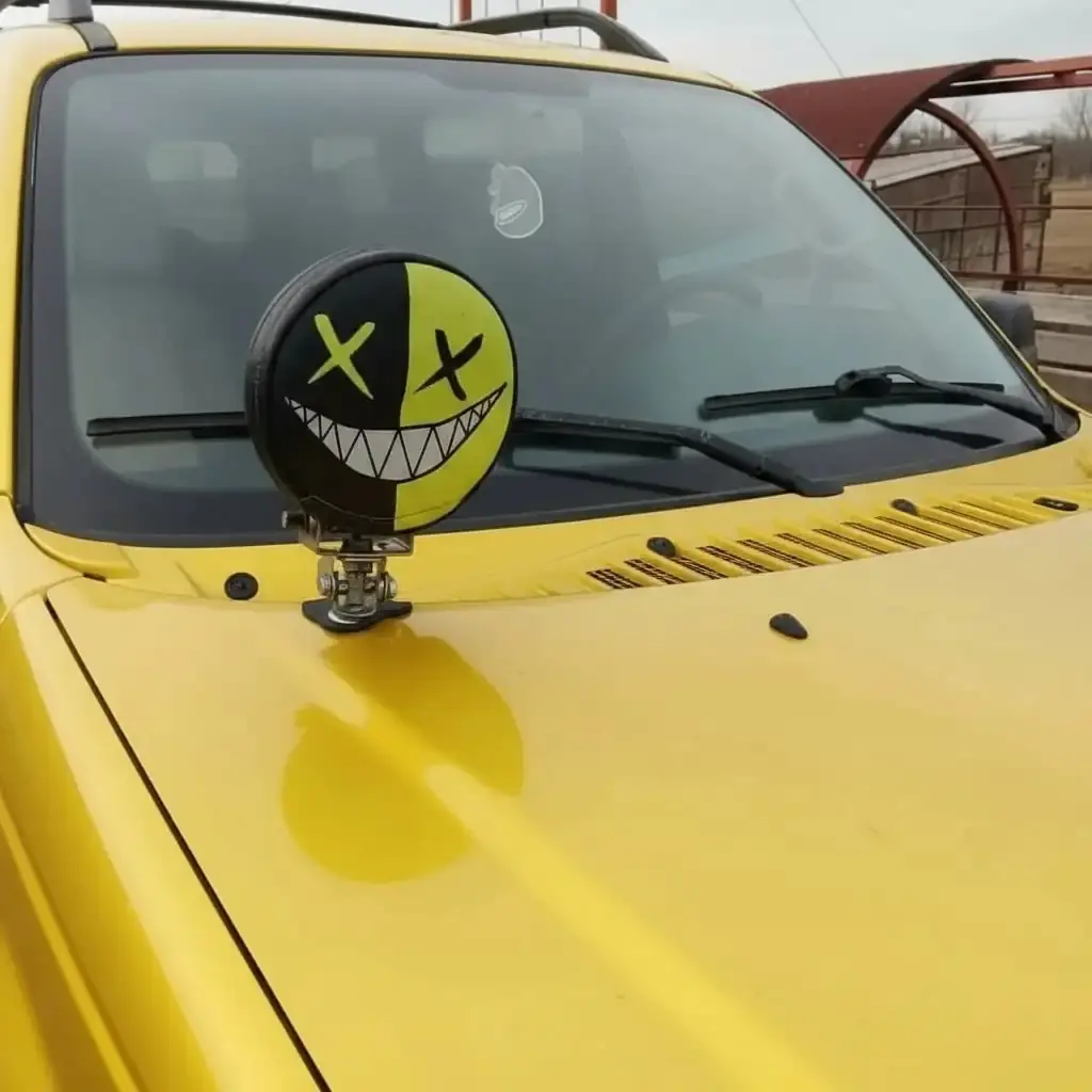 Off Road Led Sis Lamba Kılıfı - Çift Renk Gülen Yüz